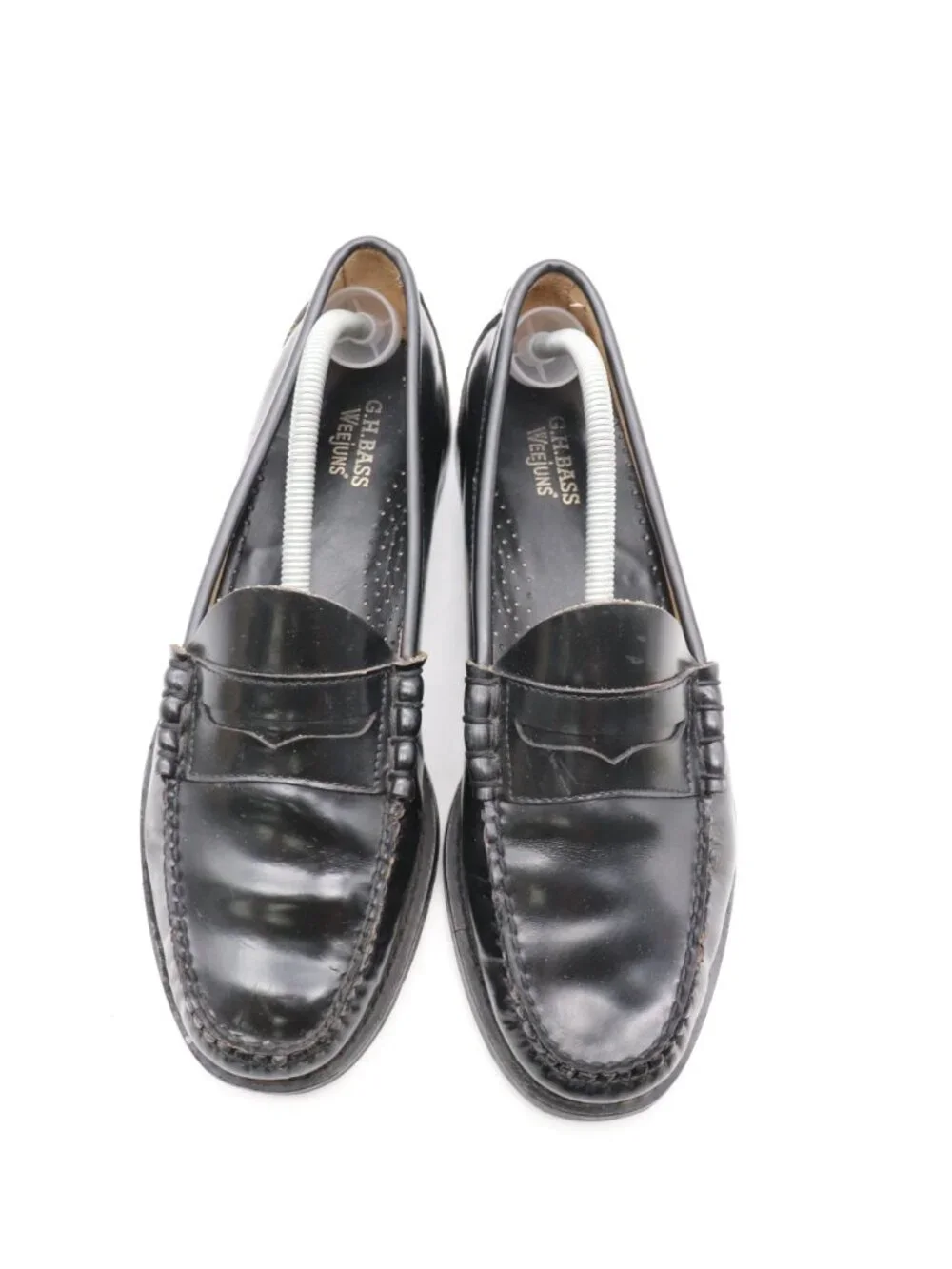 G.H. Bass Weejuns Penny Loafers Mens 10.5 D Black Leather Classic Slip On